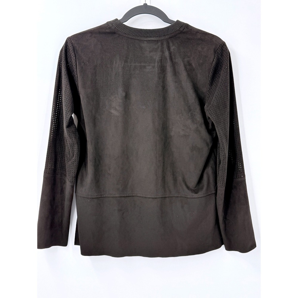 Minimum Dorte Sweat Womens 36 (S) Scandinavian Minimalist Faux Suede Avant Garde - Picture 2 of 11